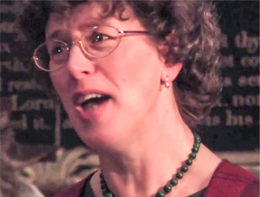 Close-up of a lady singing