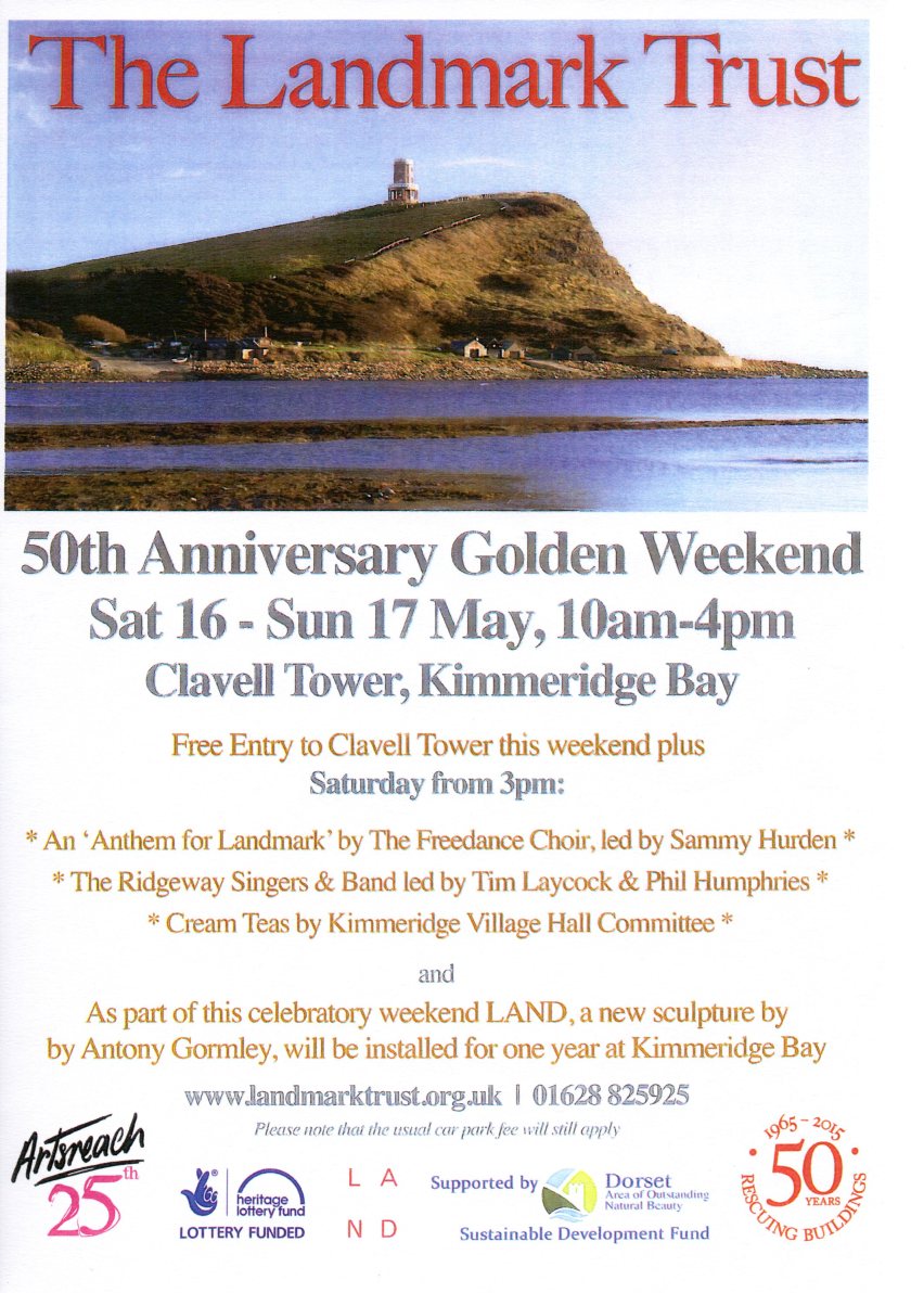 Flyer with pictuure of the tower at Kimmeridge